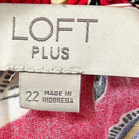 Loft Women’s Plus Size 22 Red Floral Dress - Beautiful! romantic - Picture 8 of 10